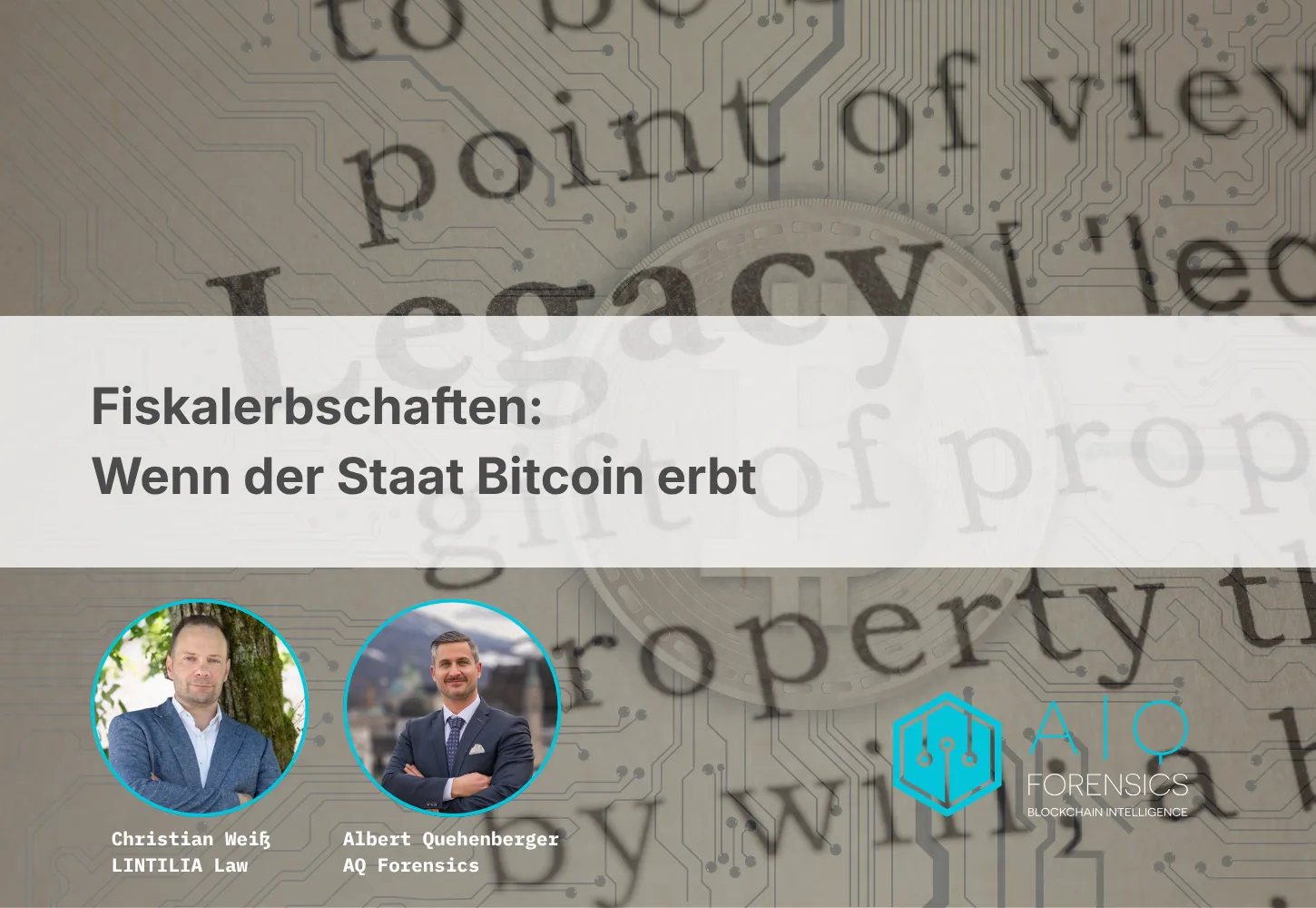 Digitaler Nachlass. Kryptowährungen vererben. Wenn der Staat Bitcoin erbt.